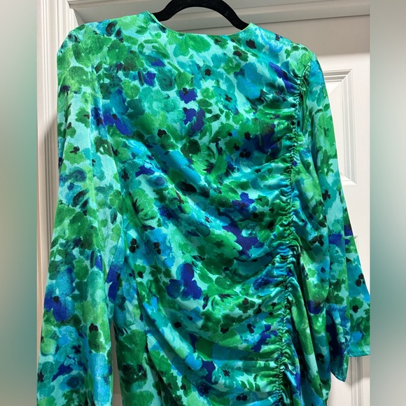 Zara blue & green midi dress - Picture 3 of 11